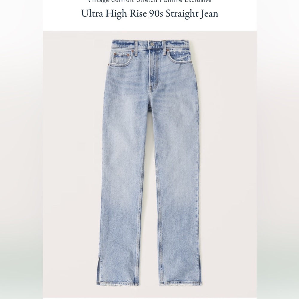 Abercrombie ultra high rise 90s straight jean